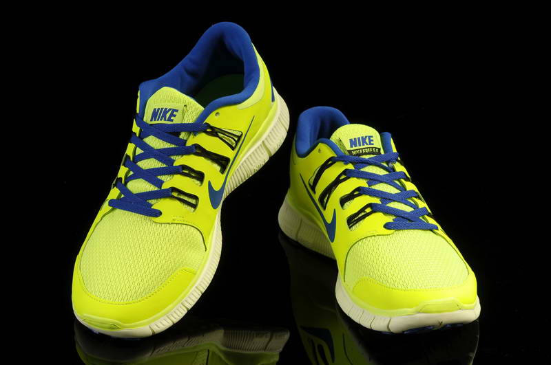 Nike Free Run 5.0 V2 Mens Running Shoes New Breathable Olive Blue (3)